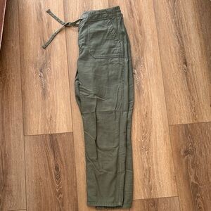 Women’s Olive Green Drawstring Camp Pants